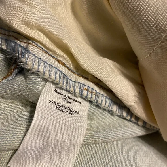 Women's No Boundaries Wide Leg Baggy Jeans Size 14 Grunge Y2K Fringe Light Wash - Picture 6 of 10